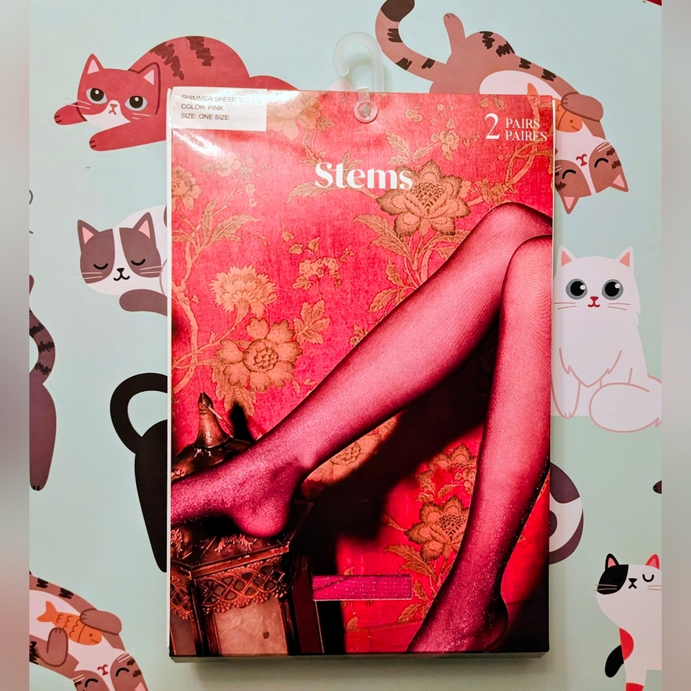 BNWT Shimmer Sheer Pink Tights - 2 Pairs by Stems